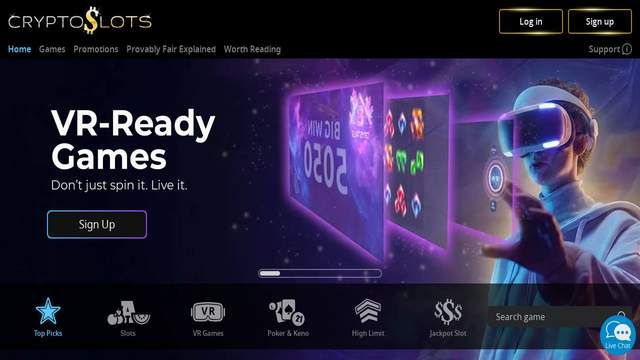 Crypto Slots casino screenshot